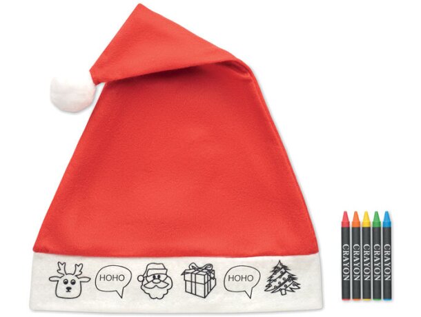 Gorro de Papá Noel para niños Bono Paint Rojo detalle 3