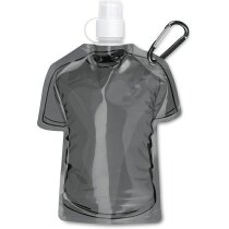 Botellín plegable forma de camiseta personalizado negro Botellín plegable forma de camiseta personalizado negro