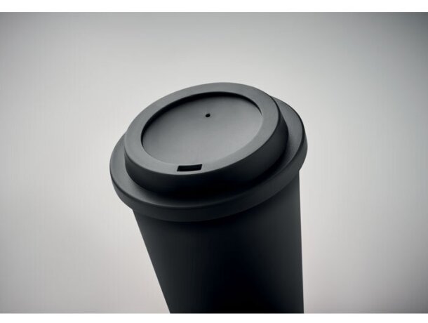 Vaso de doble pared PP 300 ml Nola Negro detalle 4