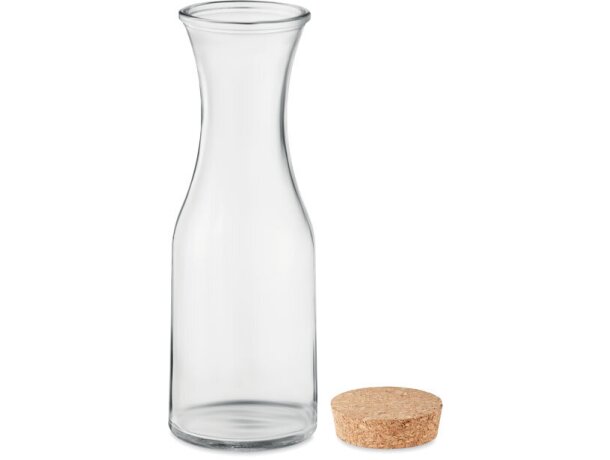 Jarra con tapa de corcho de forma clásica de cristal Picca Violeta detalle 3