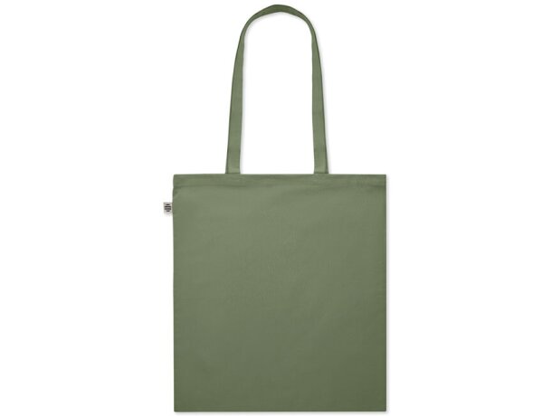 Bolsa algodón asas largas orgánico 180 g/m2 Onel Verde detalle 10