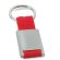 Llavero con chapa metal personalizado rojo