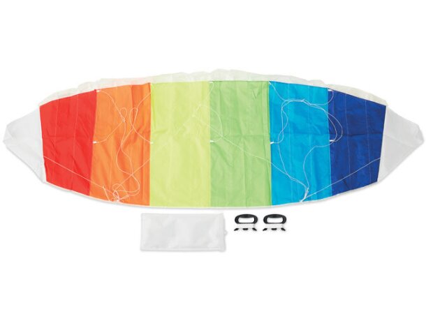 Cometa Rainbow ARC con doble cuerda ripstop 210T para regalar Plata detalle 4