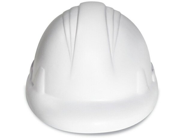 Antiestrés con forma de casco personalizado blanco