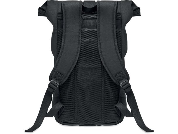 Mochila deporte rolltop rpet-pu Zurich Roll Negro detalle 1