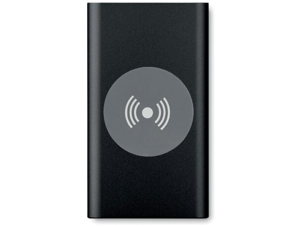 Batería portátil Power&Wireless aluminio carga inalámbrica Qi Azul real detalle 21