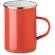 Taza metal con capa de esmalte Silver Rojo