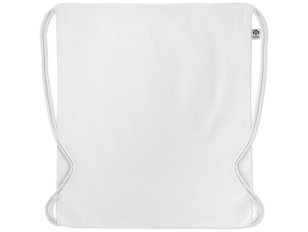 Mochila saco personalizada algodón orgánico Yuki Colour Blanco detalle 8