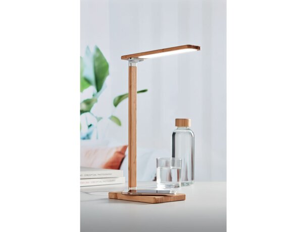 Lampara sobremesa cargador 10 W Neat Light Madera detalle 3