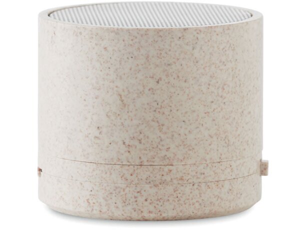 Altavoz inalámbrico paja trigo Round Bass+ Beige detalle 1