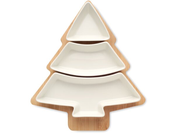 Bandeja árbol de navidad viram con logotipo Blanco detalle 2