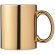 Taza de café personalizada barata Holly clásica cerámica metálica 300 ml Dorado detalle 5
