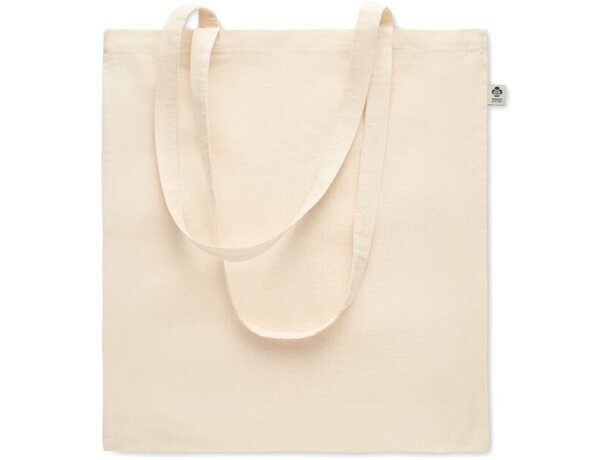 Bolsa merchandising Nuoro algodón orgánico 180 gr beige 38x42 cm Beige detalle 5