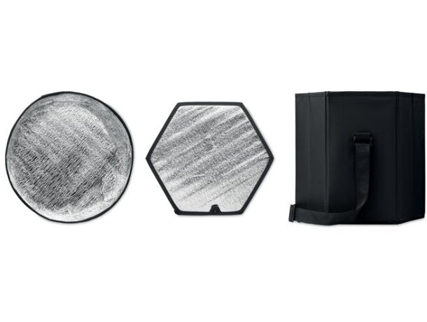 Nevera con taburete o mesa plegable con cinta bandolera ajustable poliéster Seat &amp; Negro detalle 2