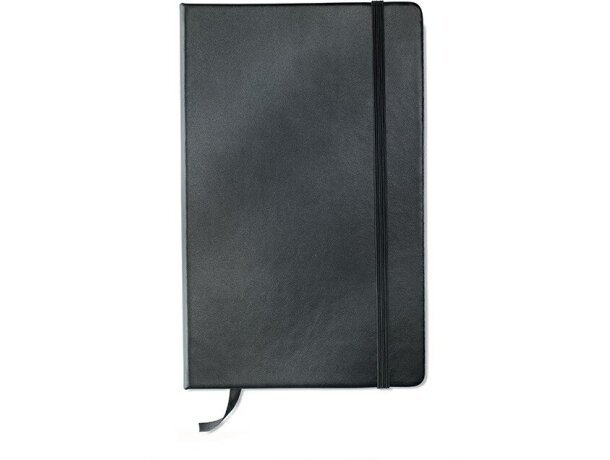 Cuaderno A5 con hojas rayadas negro