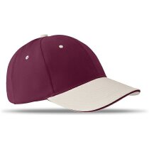 Gorra de alta calidad con colores combinados personalizada burdeos Gorra de alta calidad con colores combinados personalizada burdeos