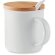 Tazas sublimadas cerámica y con cuchara tapa de bambú