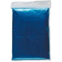 Impermeable plegado de colores azul merchandising
