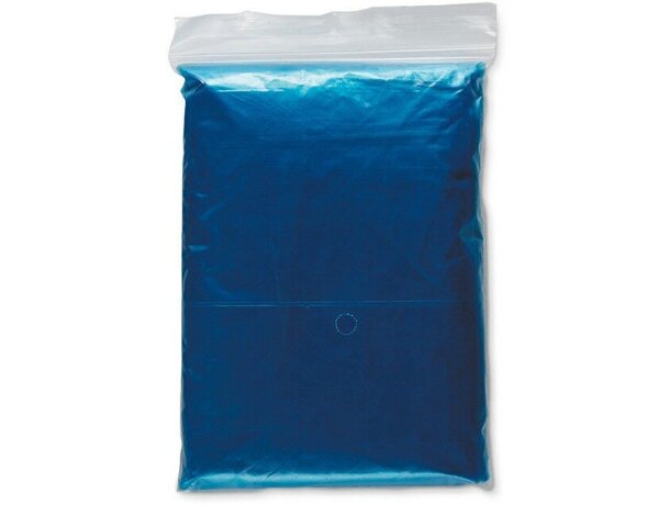 Impermeable plegado de colores azul merchandising