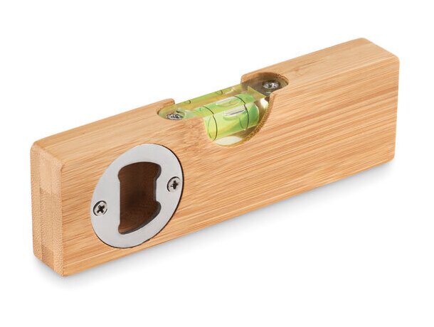 Nivel abrebotellas Spiren bambú natural multifunción 15 cm Madera detalle 7
