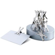 Set de clips con base imantada personalizado plateado mate Set de clips con base imantada personalizado plateado mate