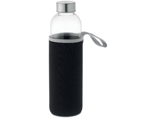 Botella de vidrio publicitaria Utah Large con funda neopreno Negro detalle 6