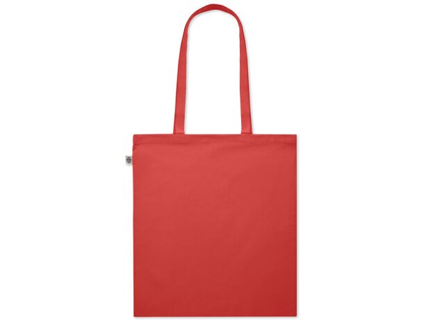 Bolsa algodón asas largas orgánico 180 g/m2 Onel Rojo detalle 5