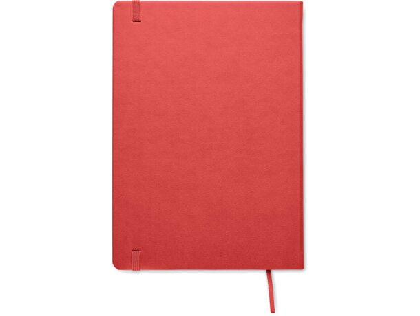 Libretas con banda elastica en pu Rojo detalle 10