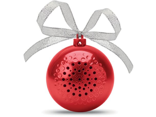 Altavoz bola de navidad Jingle Ball promocional fácil conexión inalámbrica Rojo detalle 2