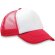 Gorra con rejilla trasera en colores combinados roja