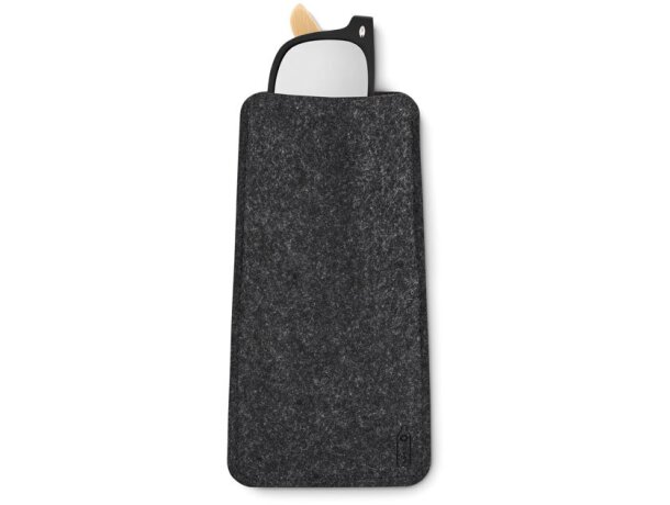 Funda gafas fieltro RPET Nirson Gris oscuro detalle 2