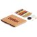 Kit de costura compacto en caja de papel kraft Beige detalle 3