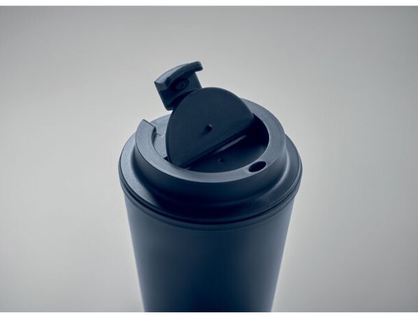 Vasos de plástico con tapa de pp reciclado 300ml Tridus detalle 12