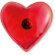 Calienta manos personalizada corazón rojo brillante