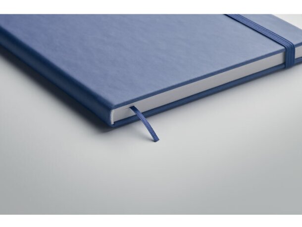 Libretas con banda elastica en pu Azul detalle 9