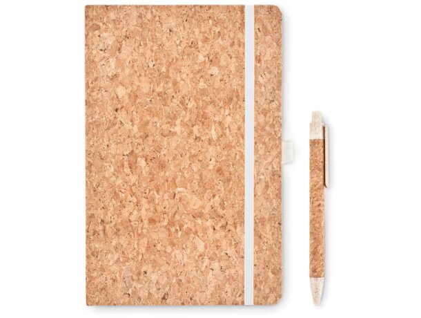 Set libreta bolígrafo corcho Suber Set Beige detalle 7