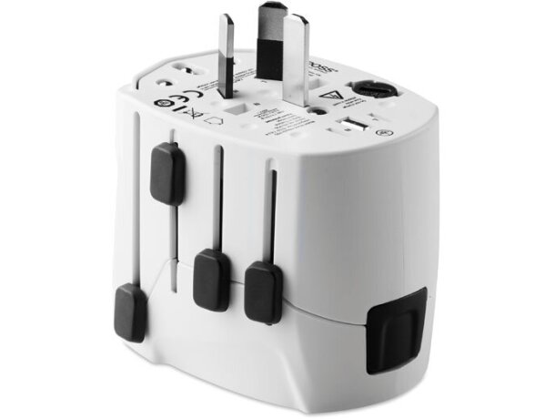 Adaptador para viajes de 3 polos para UE Skross  Blanco detalle 5