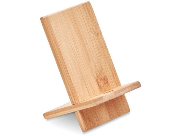 Soporte Whippy de bambú natural para teléfono en vertical Madera detalle 7