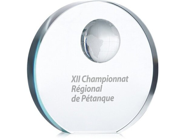 Trofeo de cristal con forma de esfera barata