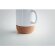 Tazas de cerámica con base de corcho tamaño grande 300 ml Blanco detalle 4