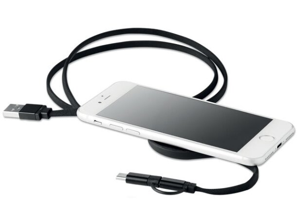 Cable 3 en 1 Wirepad Negro detalle 2