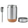 Tarro térmico de acero con cuchara Plateado mate detalle 4