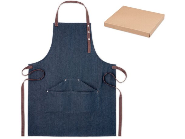 Delantal Denipur denim azul ajustable con tres bolsillos cocina Azul detalle 7