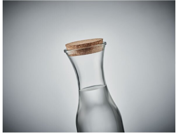 Jarra con tapa de corcho de forma clásica de cristal Picca Violeta detalle 6