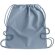 Mochila saco personalizada algodón orgánico Yuki Colour Azul celeste detalle 17