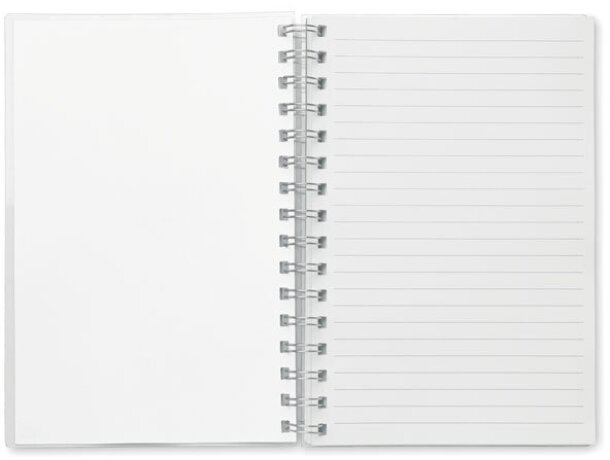 Libretas con anillas con hojas a rayas rPET Anotate Blanco detalle 10