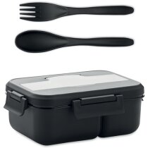 Fiambrera dos niveles polipropileno con cubiertos
