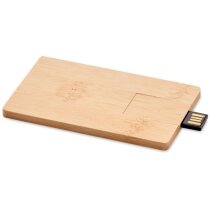 Memoria USB 16GB carcasa bambú Creditcard Plus