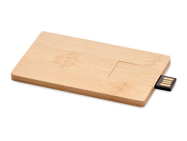 Memoria USB 16GB carcasa bambú Creditcard Plus Madera detalle 4