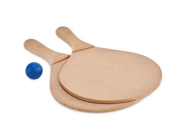 Juego de tenis con 2 palas de playa mdf Raquet Madera detalle 2